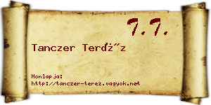 Tanczer Teréz névjegykártya
